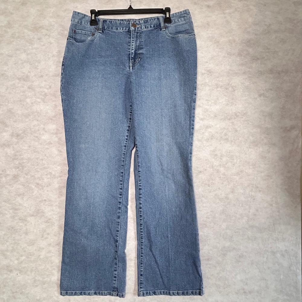 Style & Co Jeans Women's 14 Blue Denim Bootcut Comfort‎ Stretch Casual Pants